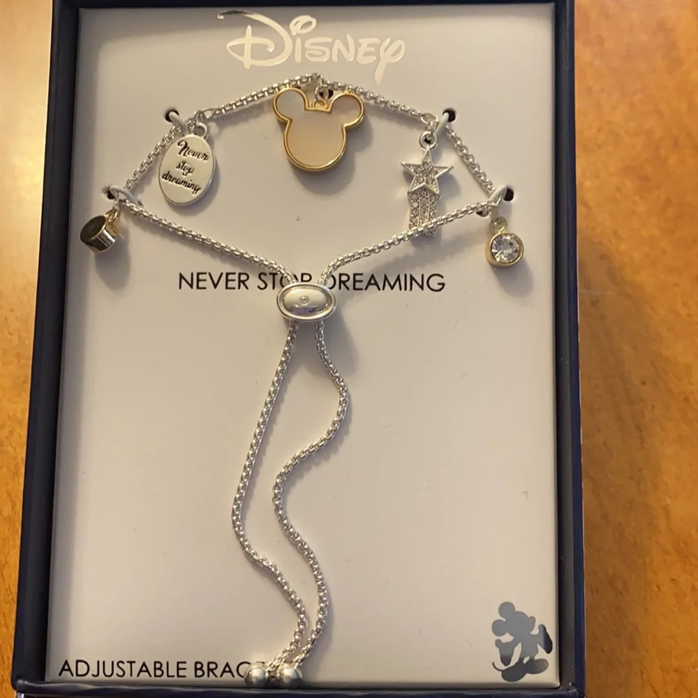DISNEY SILVER CHARM BRACELET - Picture 3 of 5